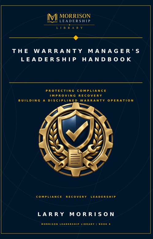 Front cover of The Warranty Manager’s Leadership Handbook, Book 8
